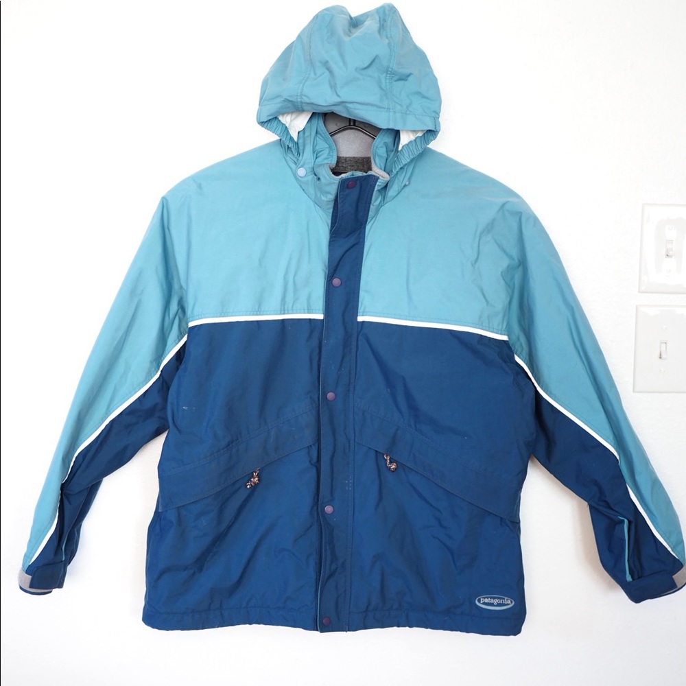 Vintage Patagonia Blue Fleece Lined Jacket Youth Girls/Boys 14
